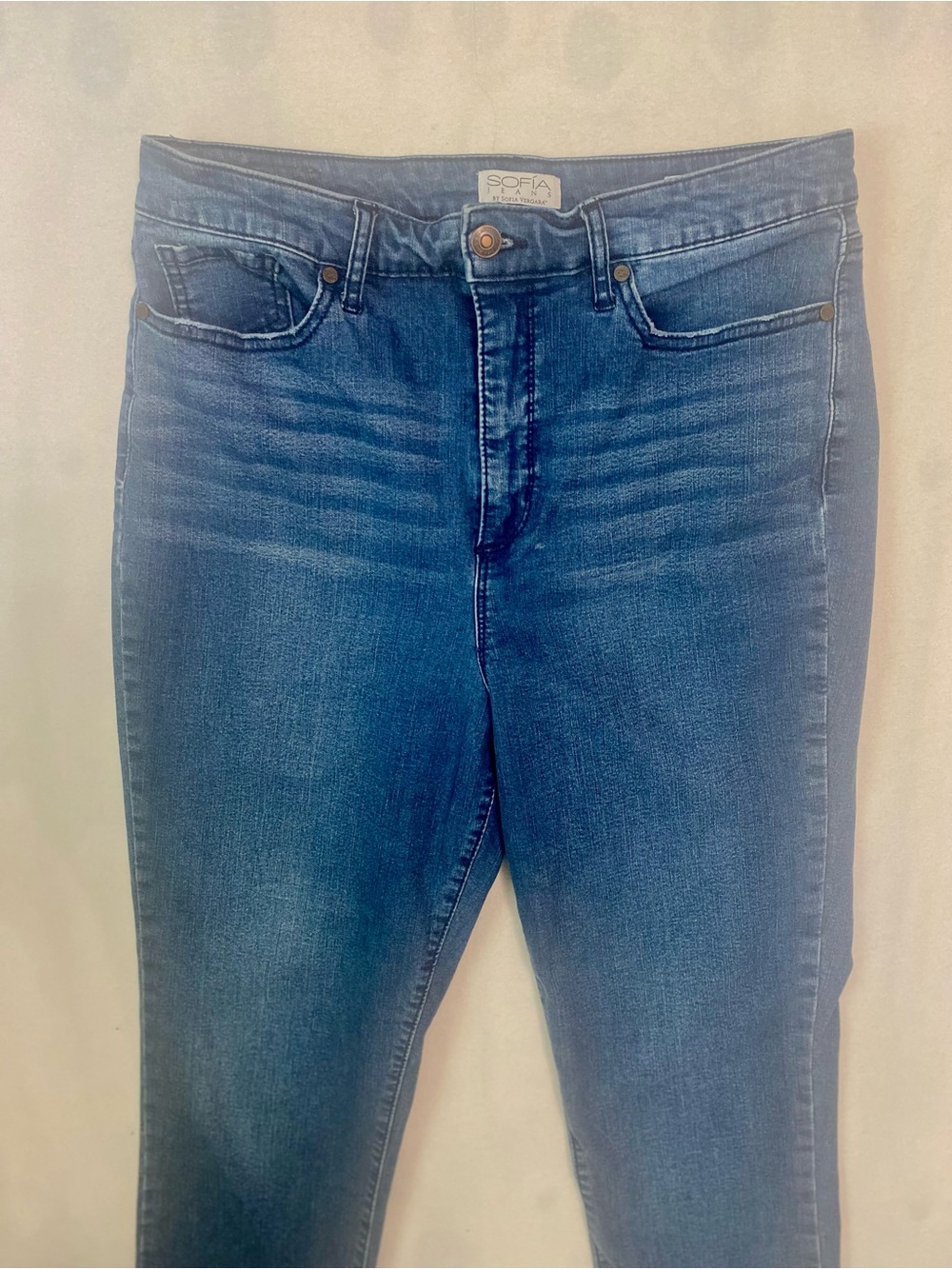 Sofia by Sofia Vergara Rosa Curvy High-Rise Skinny Ankle Jeans in Dark Blue 12 - Picture 2 of 8